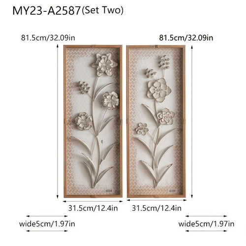ウォールアート 壁掛け 2個セット ウォールインテリア 花