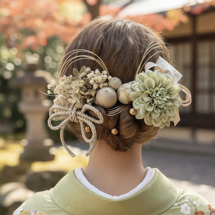 ◎若草色◎ 成人式 結婚式 卒業式 色打掛 袴 晴れ着 髪飾り ブライダルフォト 花嫁 前撮り