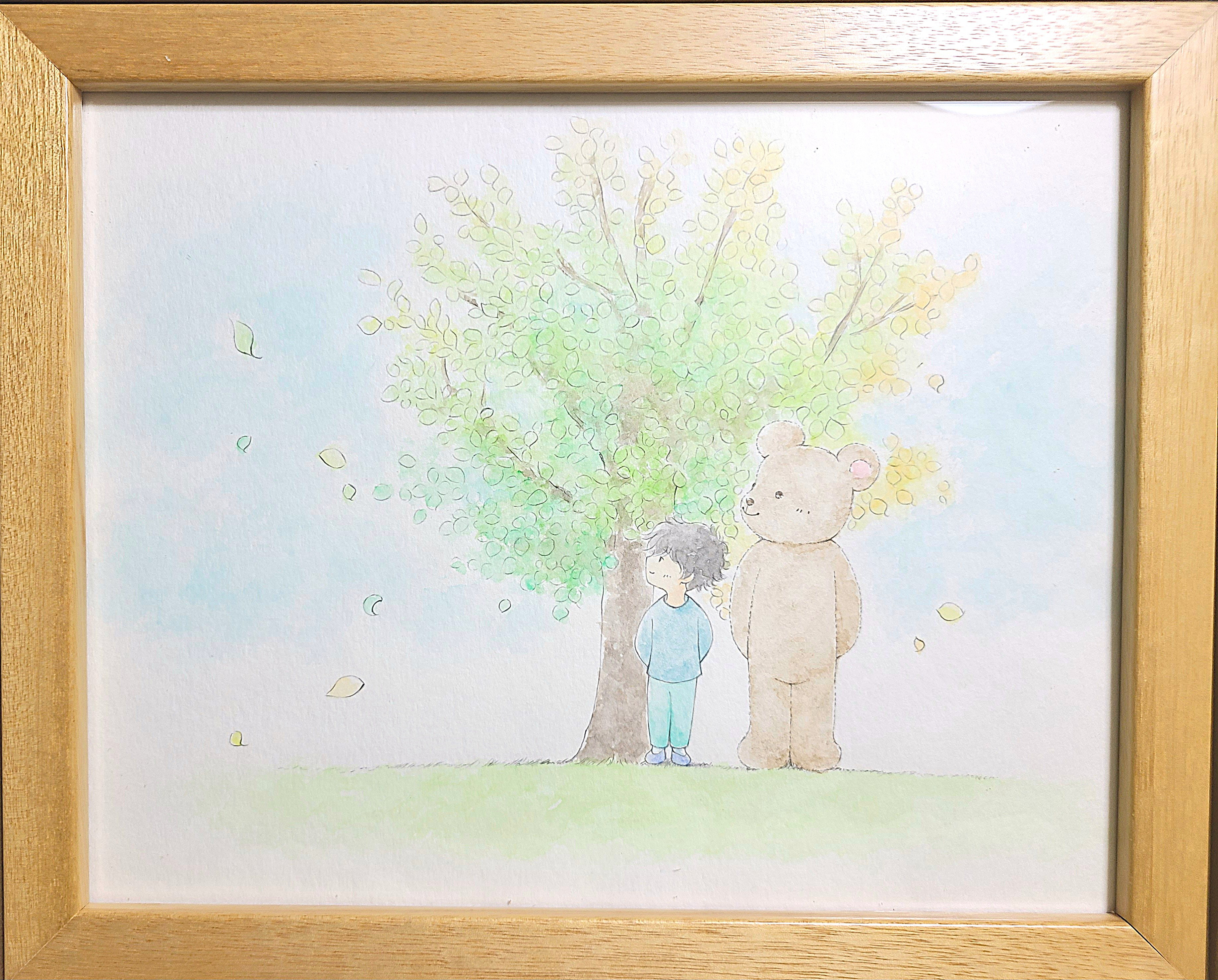 街中の紅葉　原画