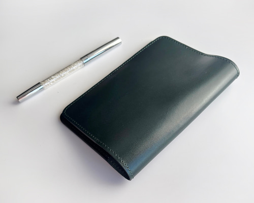 紺碧」本革の手帳ケース（A6サイズ） おくすり手帳カバー・母子手帳