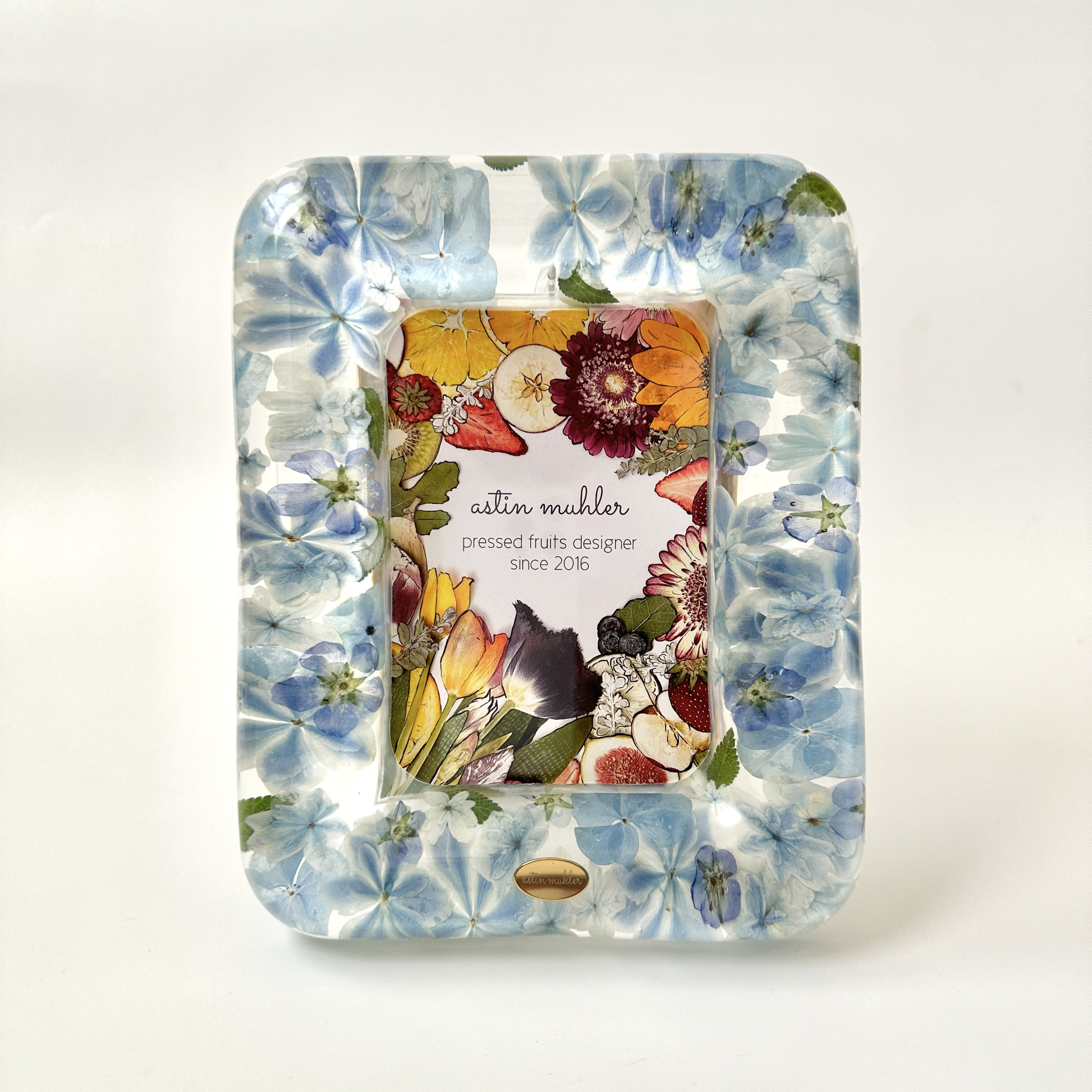 青いお花のフォトフレーム