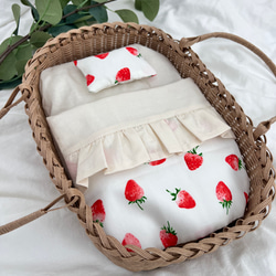 山田　お人形用クーファンベージュ 選べるクーファン♡お人形用クーファン♡ベージュチェック