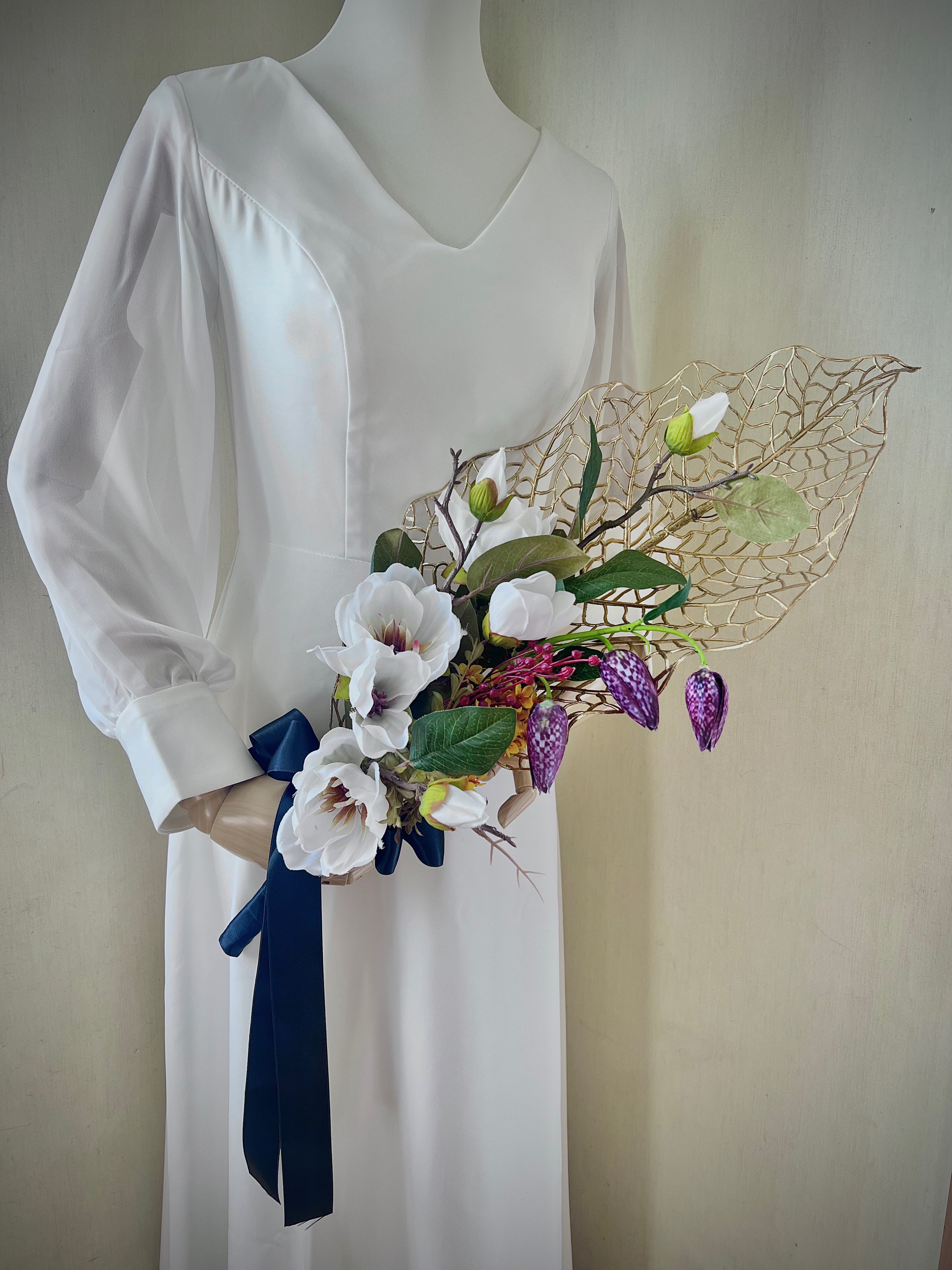 和装ブーケ　インテリアブーケ　マグノリアブーケ　前撮り　フォトウェディング　個性的ブーケ　和ブーケ　お正月飾り