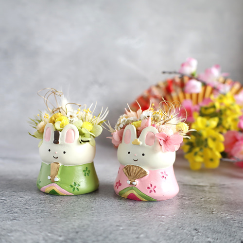 hinaうさちゃん❀春色小町 うさぎ 桃の節句 おひなさま ひな祭り