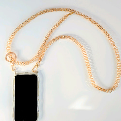 大人可愛い⭐️スマホショルダーストラップ【ゴールド】 きらきら輝く