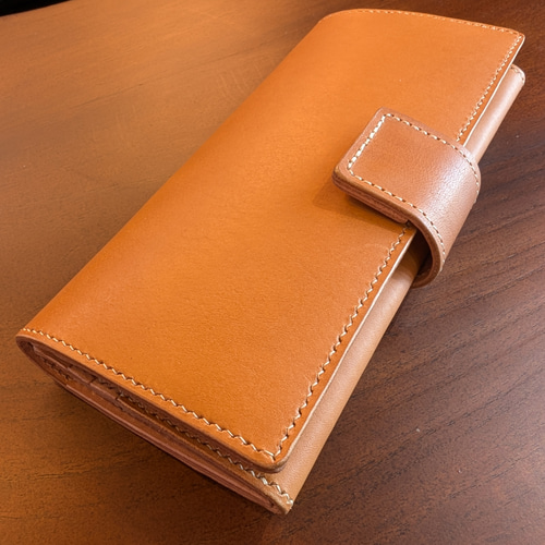 全て手作りの一点もの革小物】一生もの長財布・ロングウォレット  