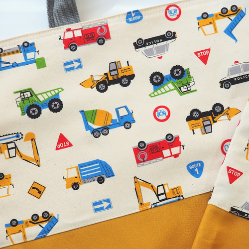 はたらく車☆選べる入園入学セット☆レッスンバッグ・靴袋セット