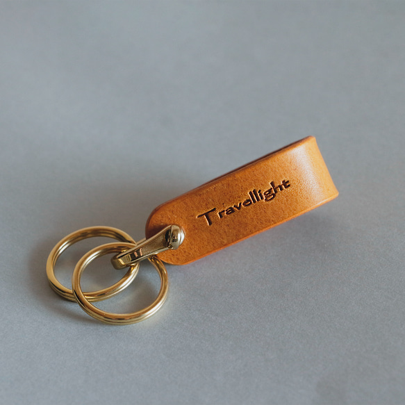 ヌメ革キーホルダー真鍮 3枚目の画像