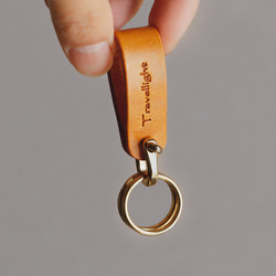 ヌメ革キーホルダー真鍮 4枚目の画像