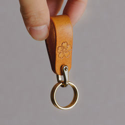 ヌメ革キーホルダー真鍮 1枚目の画像