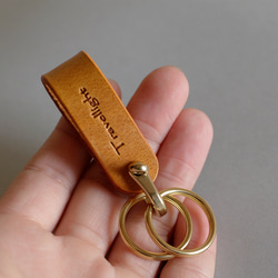 ヌメ革キーホルダー真鍮 5枚目の画像