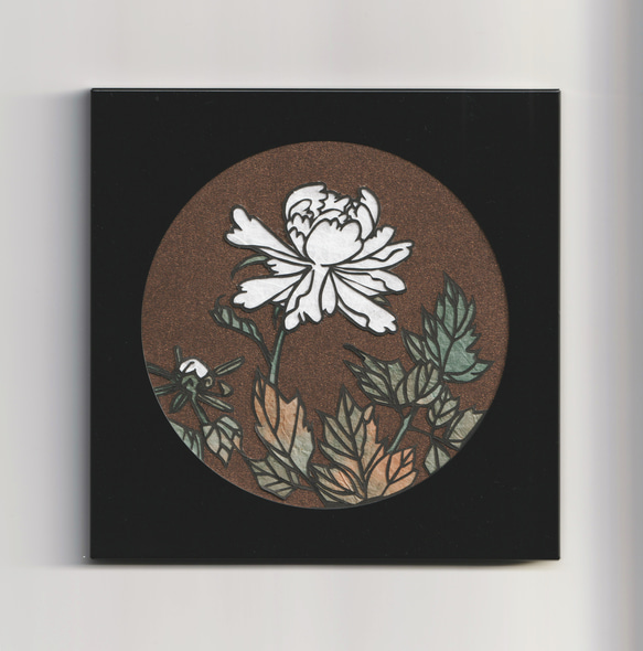伊藤若冲「花卉図天井画」切り絵 牡丹 切り絵 伊勢屋 通販 18622190