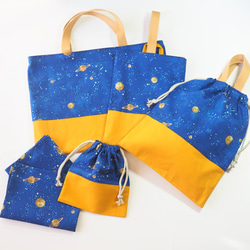 入園入学セット☆男の子☆はたらく車のレッスンバッグ☆靴袋☆くるま