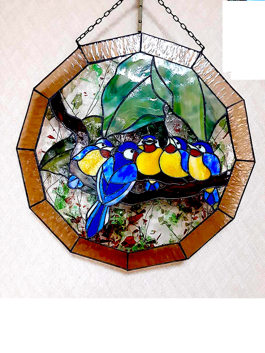 アクリル板 ステンドグラス風パネル 壁掛けアート 額入り