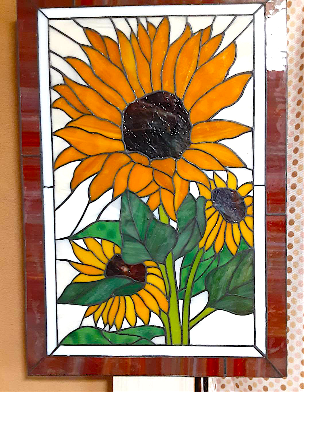 ステンドグラスパネル　　アガパンサス