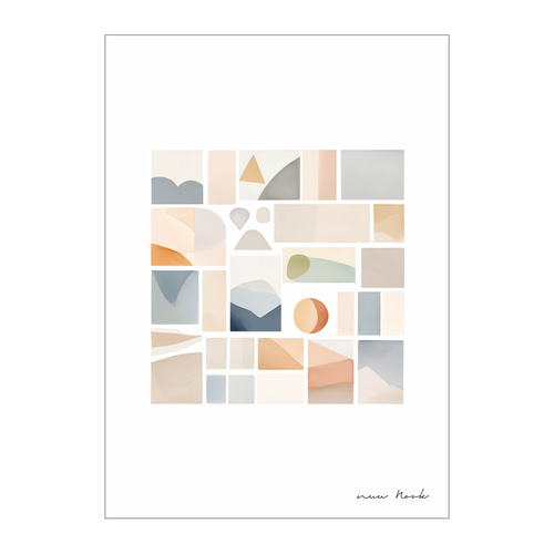 北欧ポスター【 Tile（タイル）】インテリア 抽象画 アート シンプル