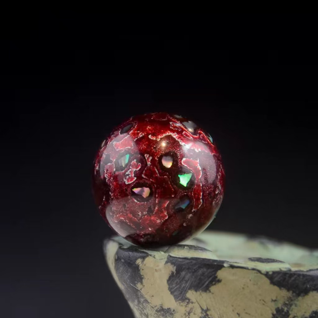 ハンドメイド ブレスレット バングル 漆器 漆塗り リストバンド 古代の技術 黒檀 螺鈿 金箔 誕生日 周年記念日