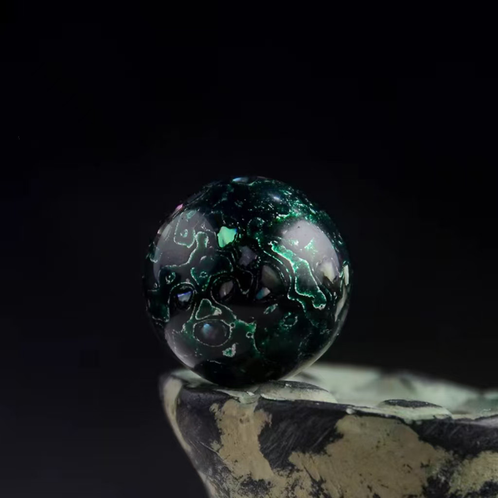 ハンドメイド ブレスレット バングル 漆器 漆塗り リストバンド 古代の技術 黒檀 螺鈿 金箔 誕生日 周年記念日