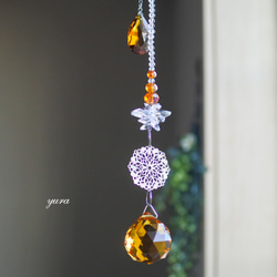 ラスト1点♢50mm♢ スワロフスキーサンキャッチャー・DAHLIA