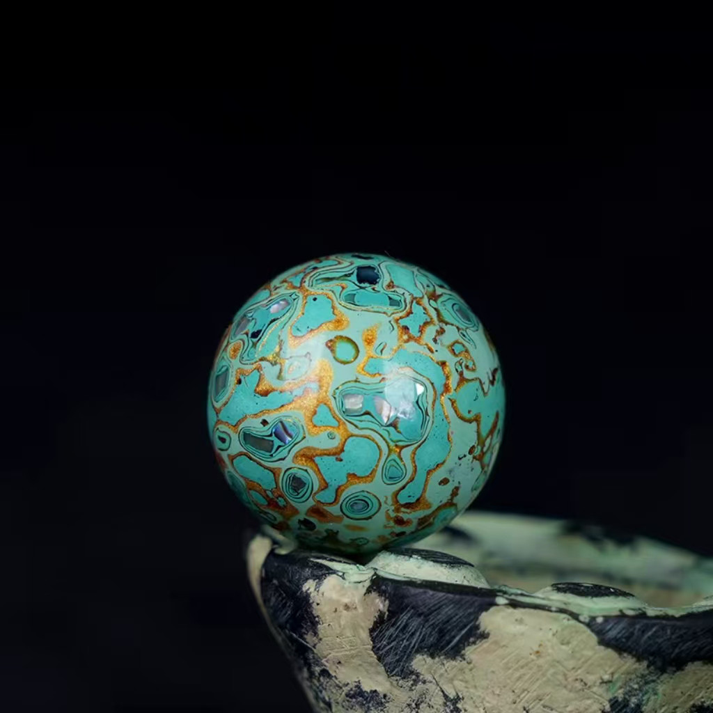 ハンドメイド ブレスレット バングル 漆器 漆塗り リストバンド 古代の技術 黒檀 螺鈿 金箔 誕生日 周年記念日