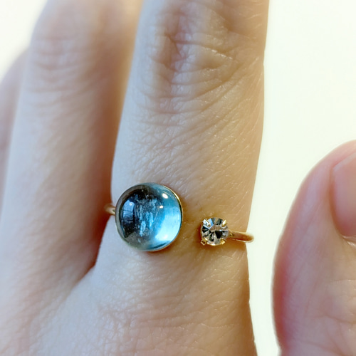 アクアカイヤナイト リング カイヤナイト 天然石 リング 天然石