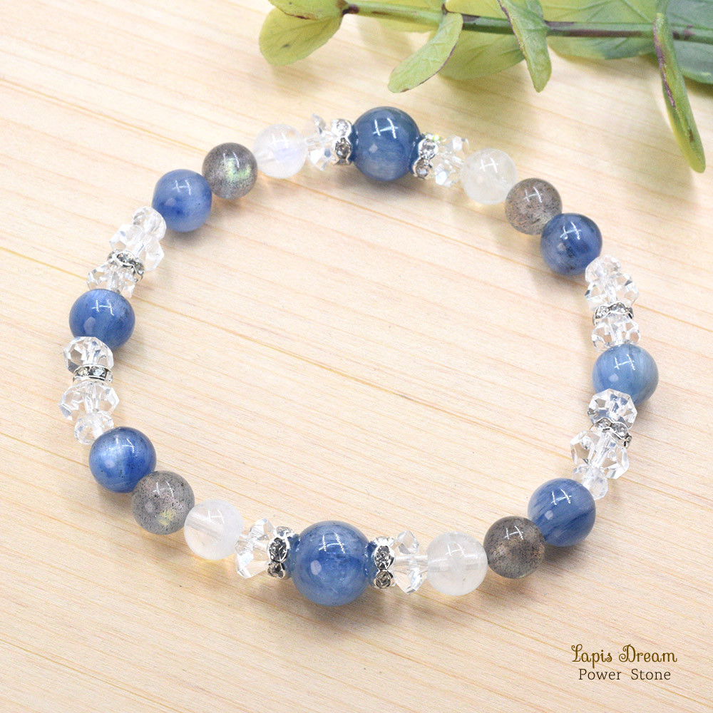 人との縁を引き寄せて願望を叶えるお守り ｜ カイヤナイト、ラブラドライトの天然石パワー.ストーン ブレスレット