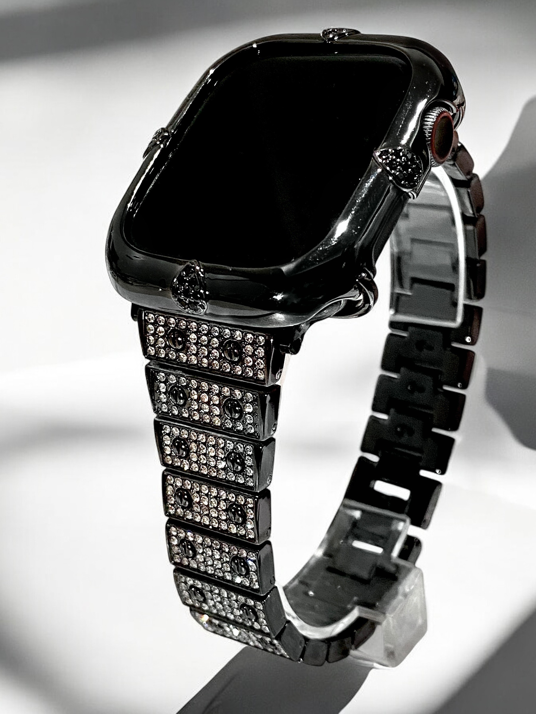 アップルウォッチカバーケース　Apple Watchバンド　ベルト　ブラックネイル