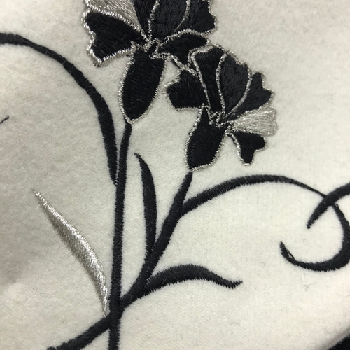 FEILER✨フェイラー ウールコート 刺繍 花柄 FEILER フェイラー ウールコート 刺繍入り 花柄 ブラック L 2025年最新