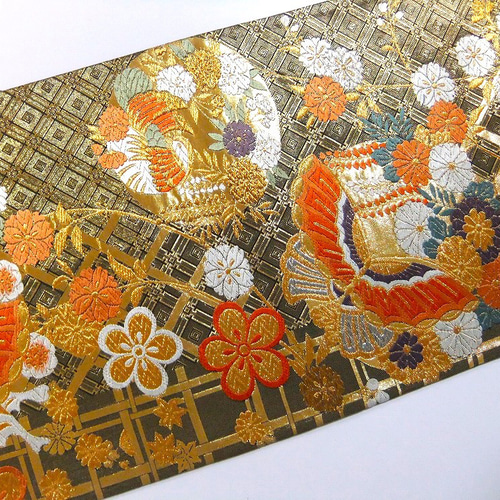 テーブルランナー 佐賀錦花丸 帯リメイク 【公式通販】