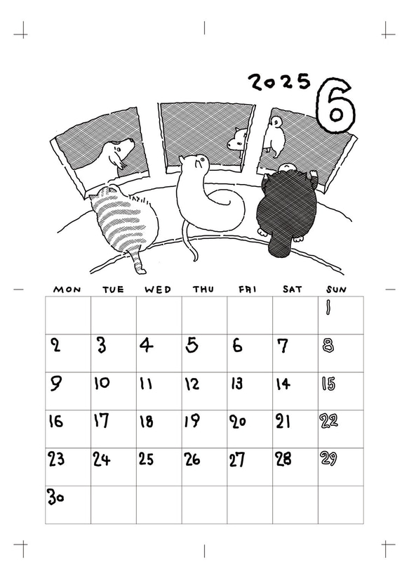 どうぶつカレンダー2025 6枚目の画像