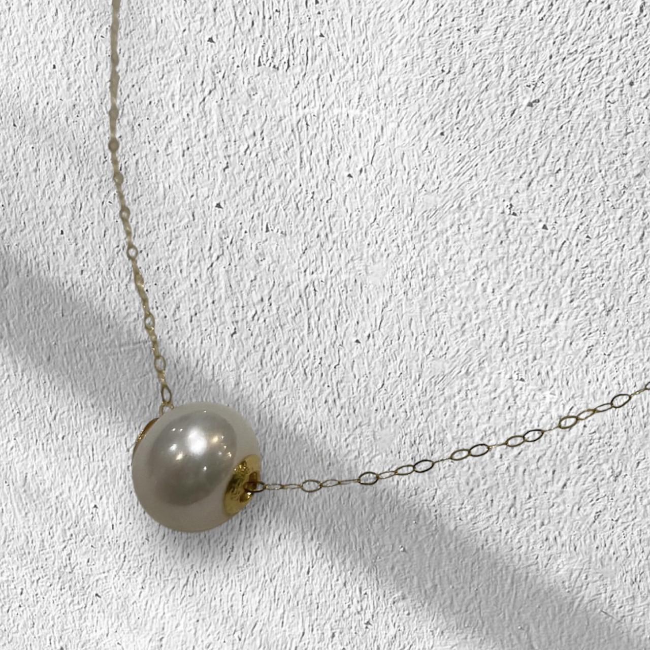 【K18 GOLD】18金 ８ｍｍ淡水パール ネックレス  18KN7