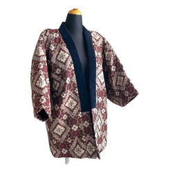 四*季様 帯　名古屋帯　正絹　鹿の子絞り　紫　雲取り　【美品】 正絹 仕立上り 名古屋帯 総絞り 紫 長尺 和装小物（帯・半襟