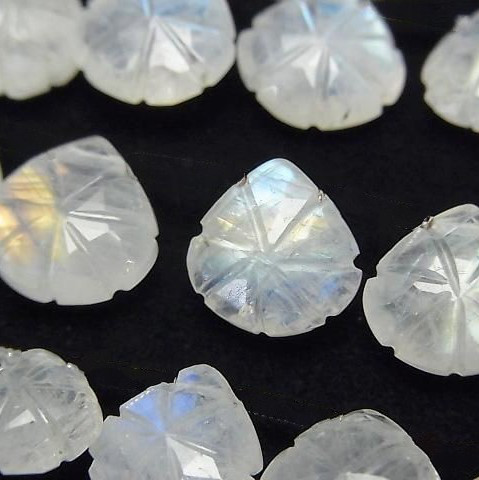 雨上がりの虹色◇宝石質レインボームーンストーンAAA クラシカルスルーネックレス14Kgf サージカルステンレス