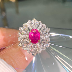 K18YG ピンクトルマリン リング【鮮やかな石楠花の色】名入れ可能 指輪