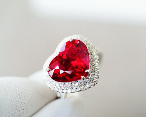 Merry Christmas」 K18天然ルベライトトルマリンダイヤモンド10月