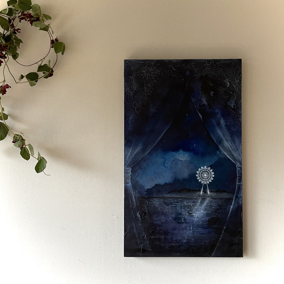 SALE!!! 原画『星と観覧車-藍色の夜。』 SALE!!! 原画『星と観覧車-藍色の夜。』