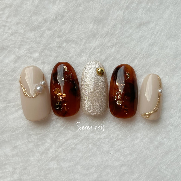 べっ甲ネイルチップ ネイルチップ（つけ爪） Serea✴︎nail 通販