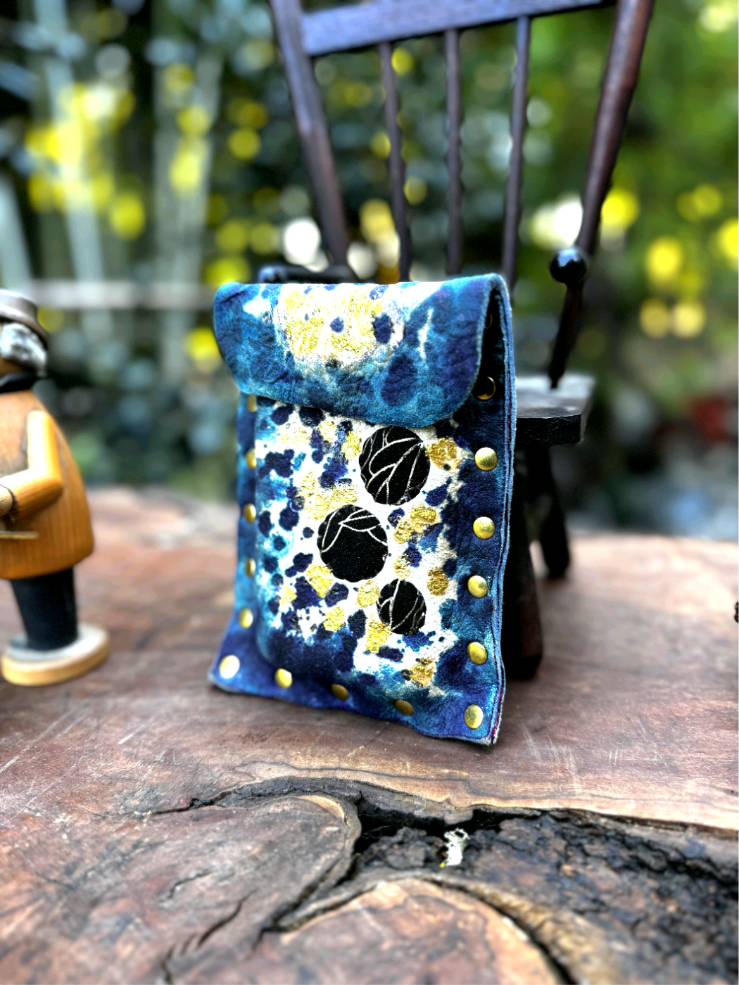 宇宙　鹿皮携帯ケース