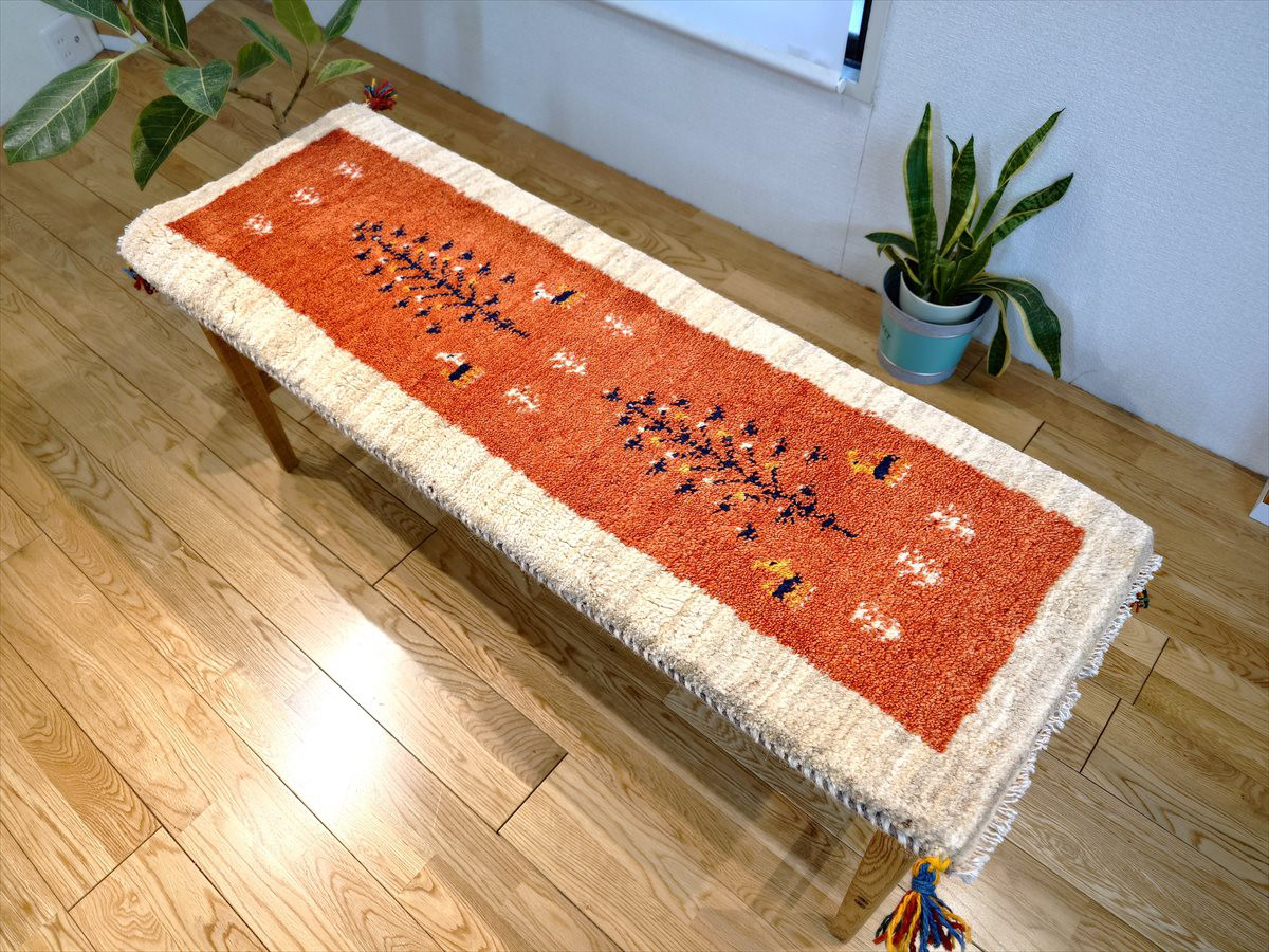 ギャッベ ペルシャ ロリバフ 玄関マット サイズ 57/88cm mcph-21-6407