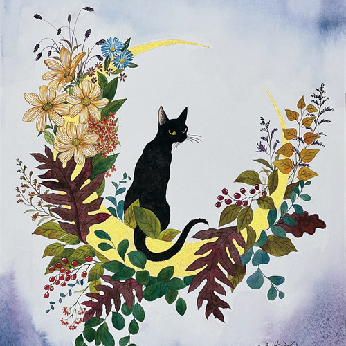 黒猫x有名絵画の防水加工ポスター9枚セット 黒猫x有名絵画の防水加工ポスター9枚セットの通販 by プロフ読