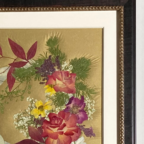 押し花額 『リース風』（ハンドメイド） e0d51b563bf8c194a15b6811c2f368
