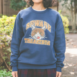 猫カラープリントスウェット（裏パイル）舌ペロ/3カラー/ねこ