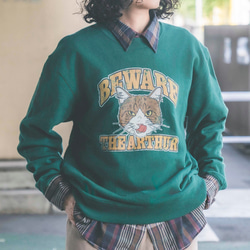 ✨新品タグ付き✨ ミュベール ネコ裏毛PO スウェット トレーナー SNSで話題/裏起毛】おめかしネコスウェット | OLIVE des OLIVE