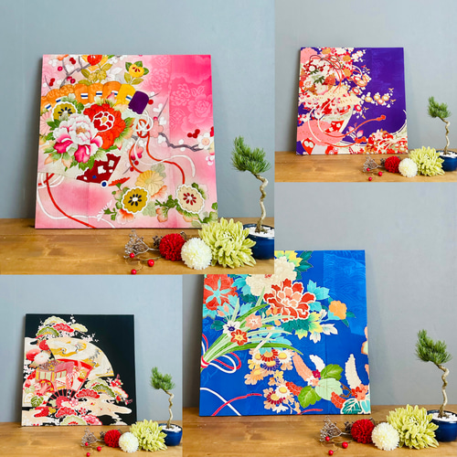 45オーダー用パネル 和服のワンちゃん