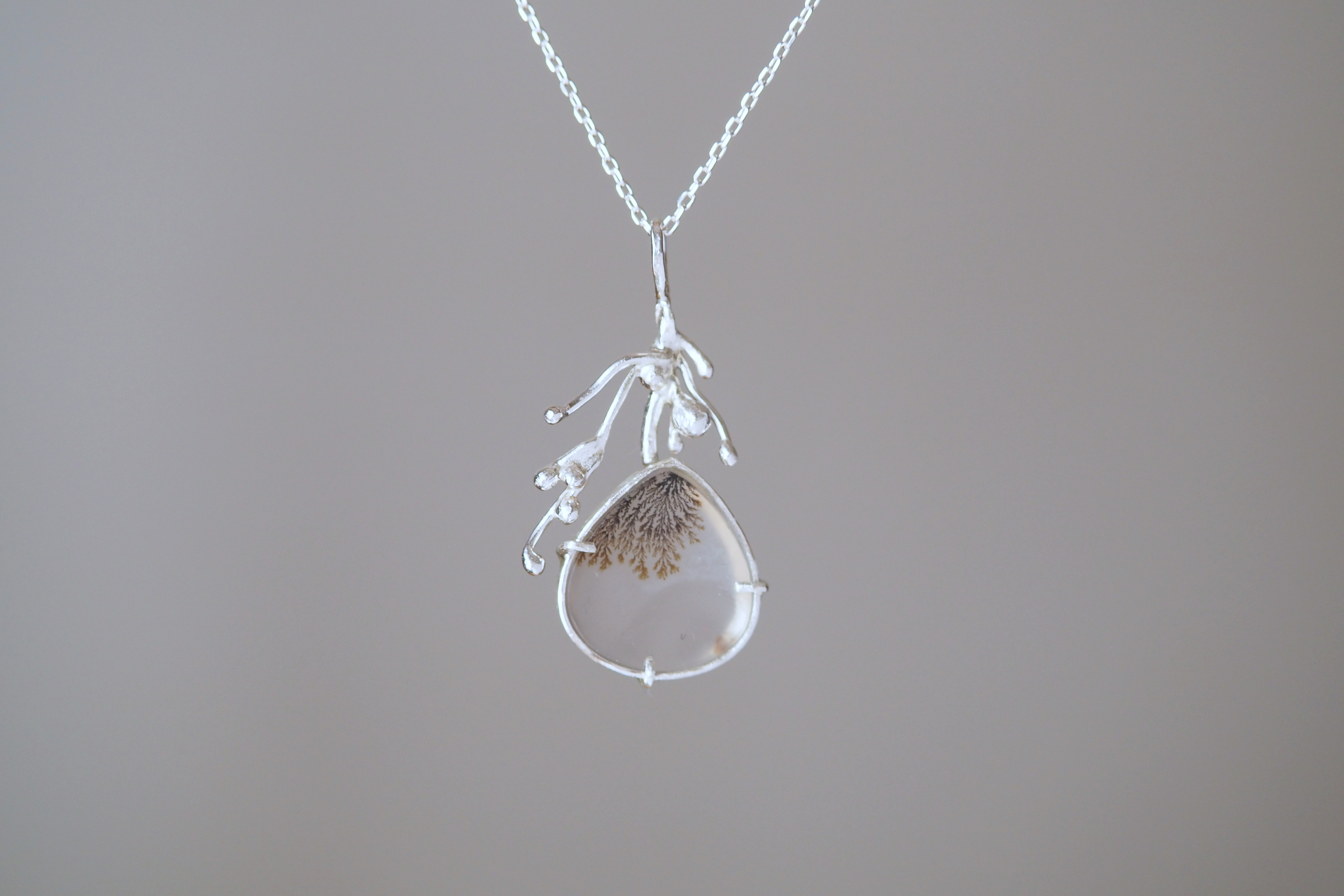 swag　デンドリティックアゲートとシルバーのネックレス silver925 ◼pivo◼2235