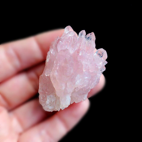 原石ローズクォーツ ローズクォーツ 原石(クラスター) 約18.7g ブラジル産 zi003-b3