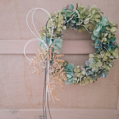 彩り紫陽花のドライフラワーリース 彩り紫陽花のドライフラワーリース