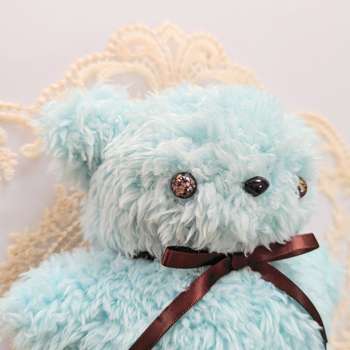 先着順販売】小さめサイズ チョコミントくまnuinui①② ぬいぐるみ