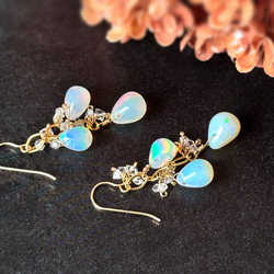 天然石の上品な煌めき✴︎レモンクォーツ・プレナイトのつぼみカット