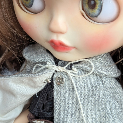 1287※ブライスアウトフィット※1/6ドール※冬服※グレーのウールの